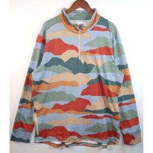 Feat Men's Mock Neck Camo Half Zip Sweatshirt Size XXL Roam Pullover Stretch